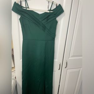 Dark Green Prom dress small split